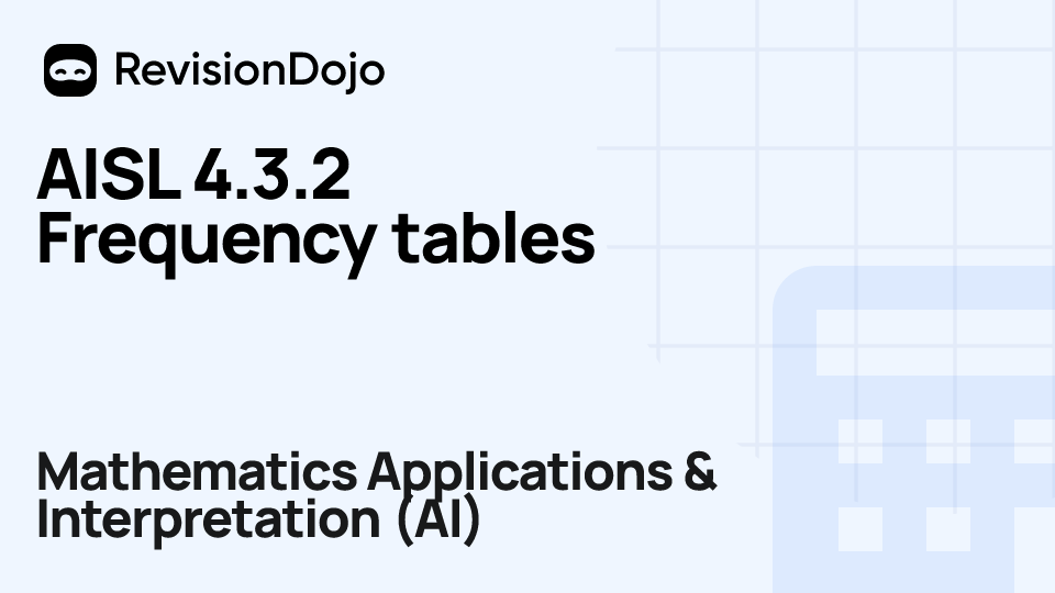 AISL 4.3.2 Frequency tables video thumbnail