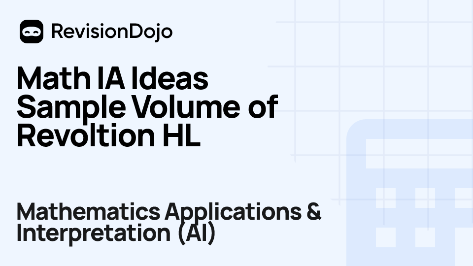 Math IA Ideas Sample Volume of Revoltion HL video thumbnail