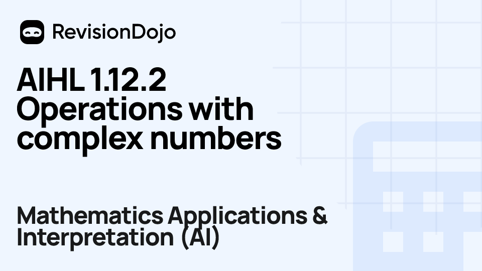 AIHL 1.12.2 Operations with complex numbers video thumbnail