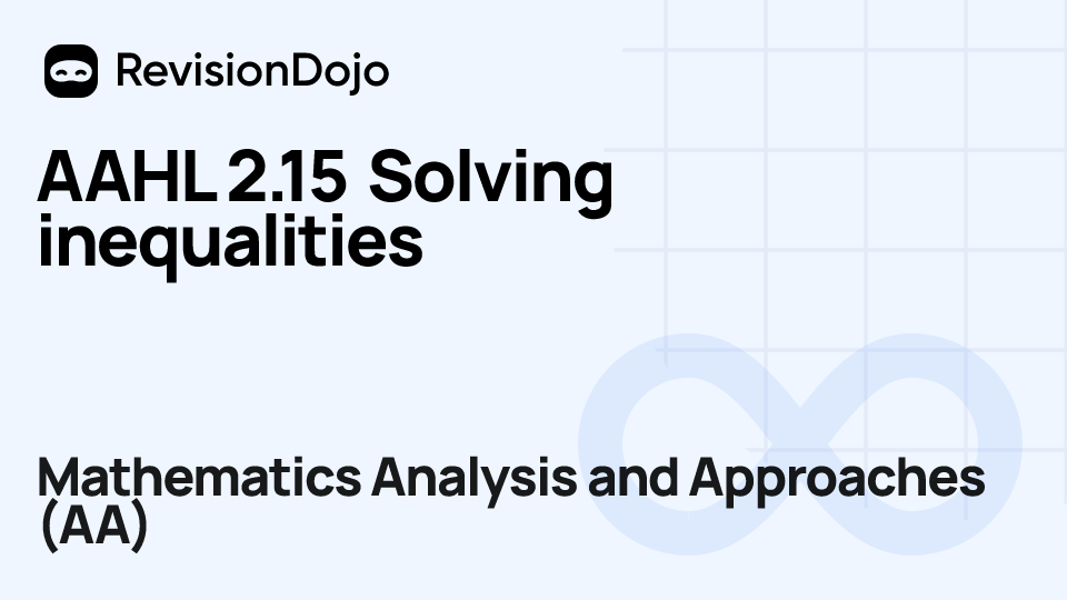 AAHL 2.15 Solving inequalities video thumbnail