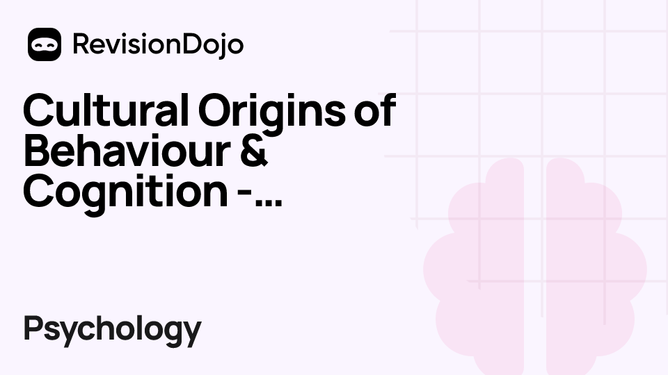 Cultural Origins of Behaviour & Cognition - Cultural Dimensions video thumbnail