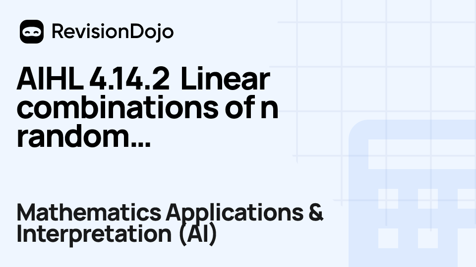 AIHL 4.14.2 Linear combinations of n random variables video thumbnail