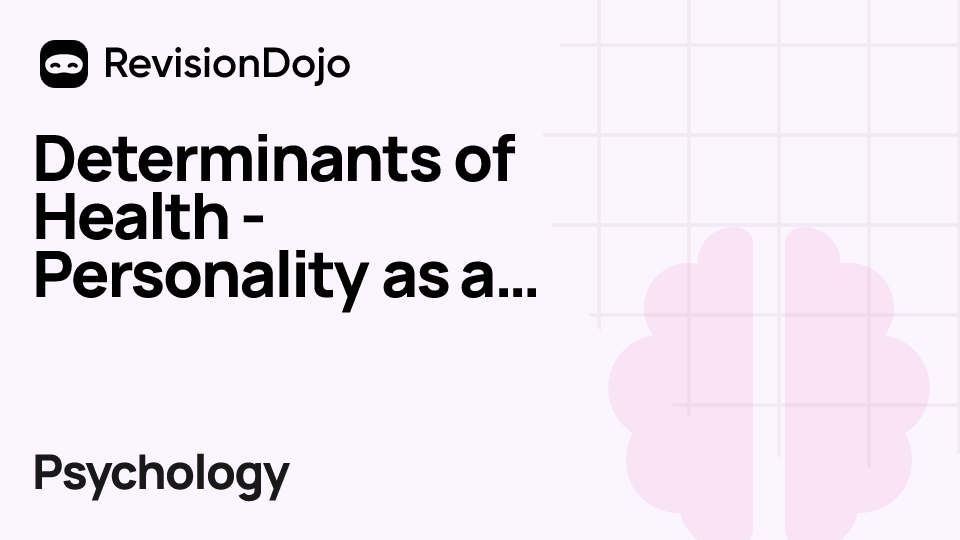 Determinants of Health - Personality as a Dispositional Factor video thumbnail