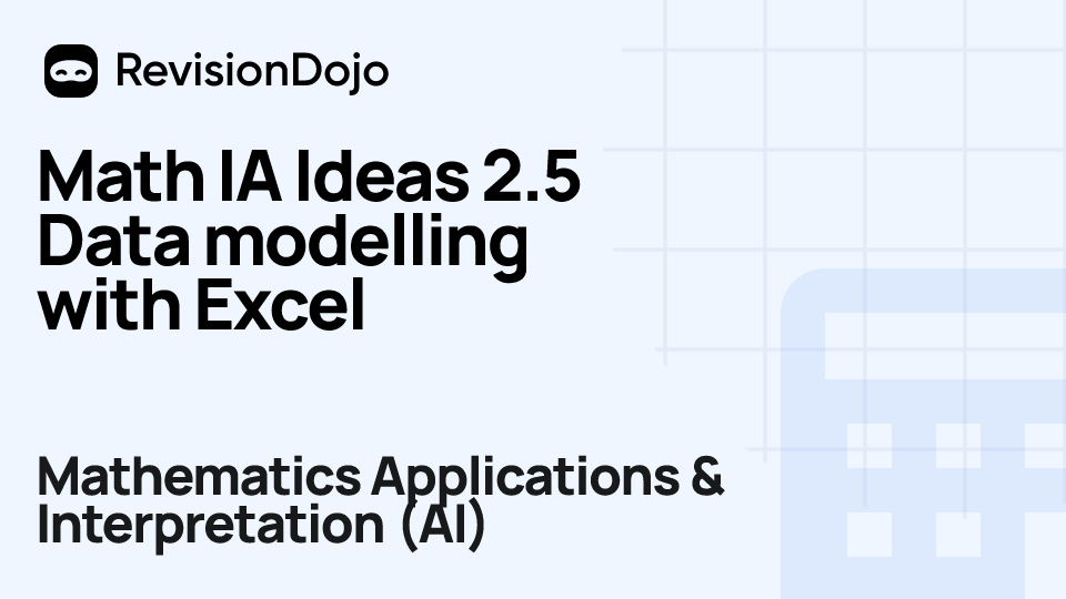 Math IA Ideas 2.5 Data modelling with Excel video thumbnail