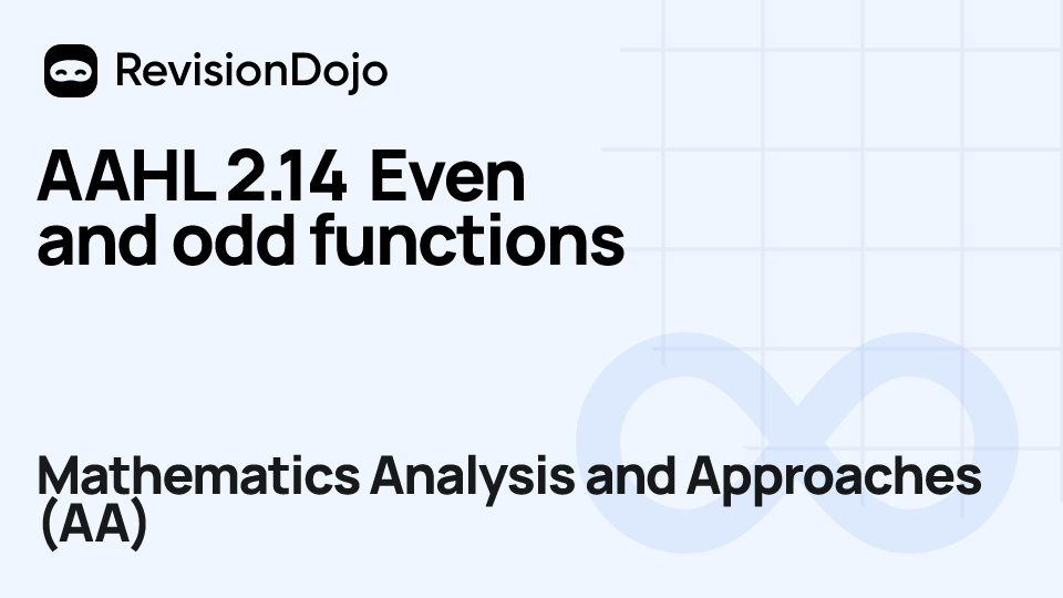 AAHL 2.14 Even and odd functions video thumbnail