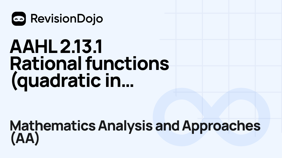 AAHL 2.13.1 Rational functions (quadratic in denominator) video thumbnail