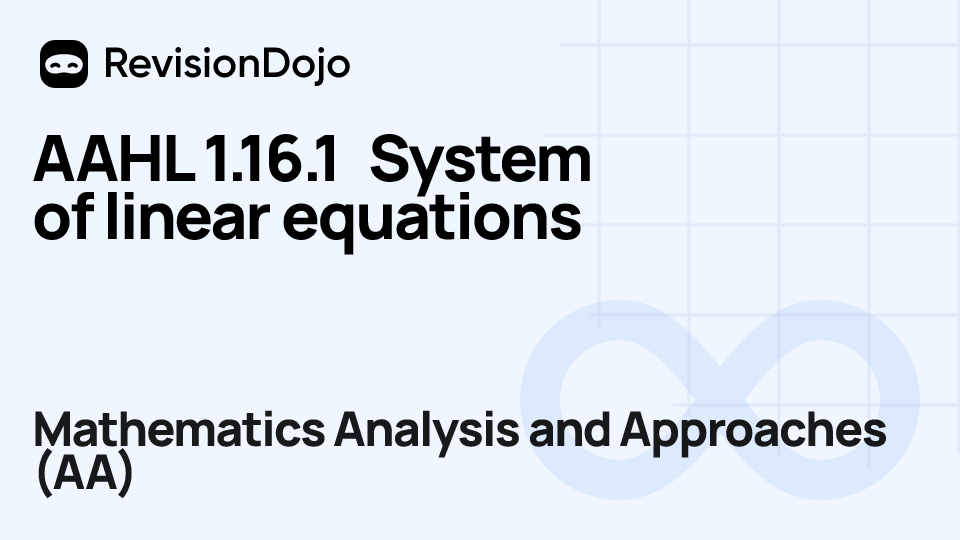 AAHL 1.16.1 System of linear equations video thumbnail