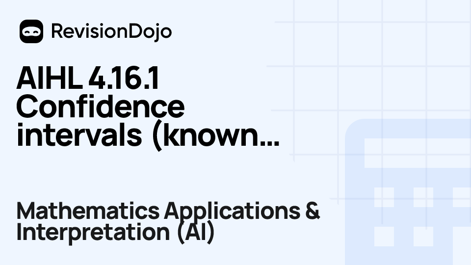 AIHL 4.16.1 Confidence intervals (known variance) video thumbnail