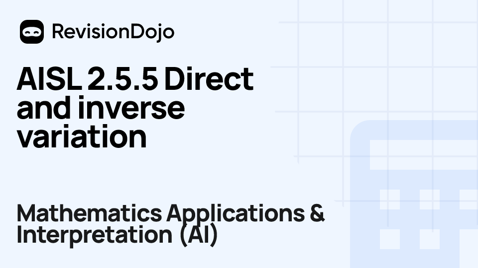 AISL 2.5.5 Direct and inverse variation video thumbnail