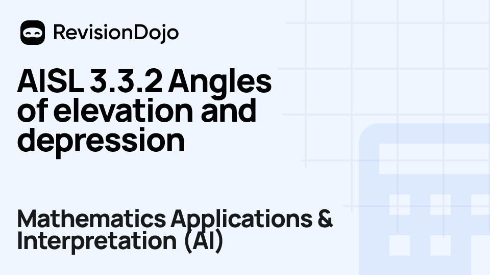 AISL 3.3.2 Angles of elevation and depression video thumbnail