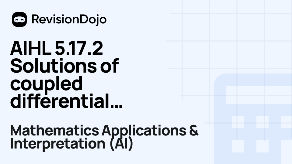 AIHL 5.17.2 Solutions of coupled differential equations (p1) video thumbnail