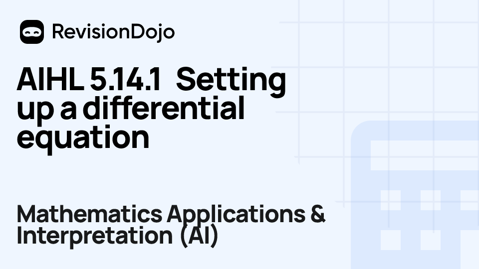 AIHL 5.14.1 Setting up a differential equation video thumbnail