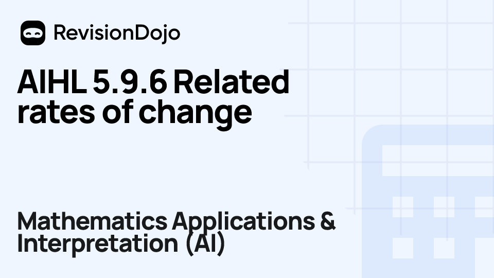 AIHL 5.9.6 Related rates of change video thumbnail