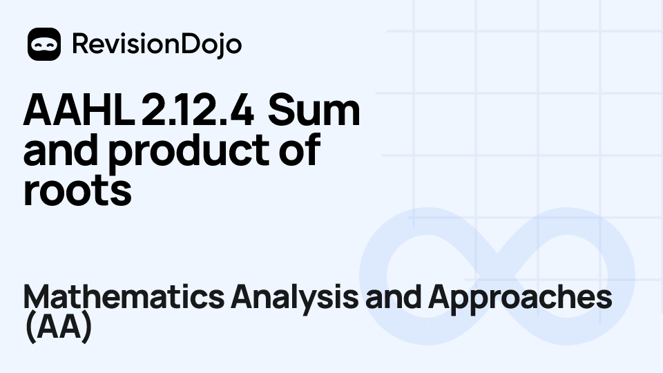 AAHL 2.12.4 Sum and product of roots video thumbnail