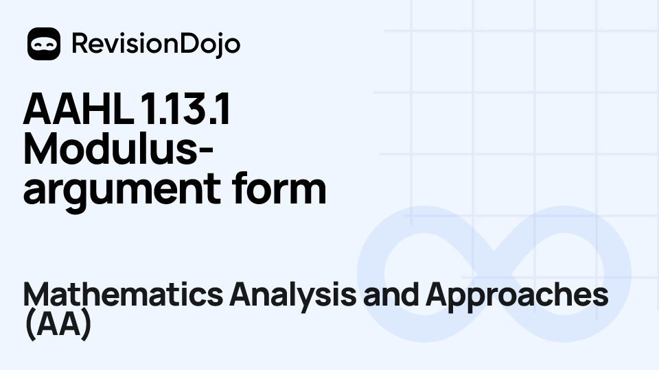 AAHL 1.13.1 Modulus-argument form video thumbnail