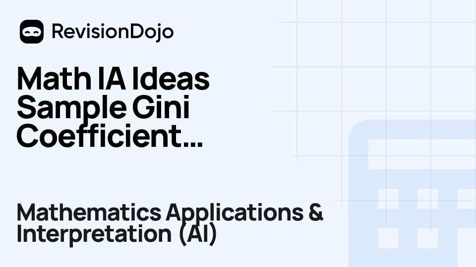 Math IA Ideas Sample Gini Coefficient Integration video thumbnail