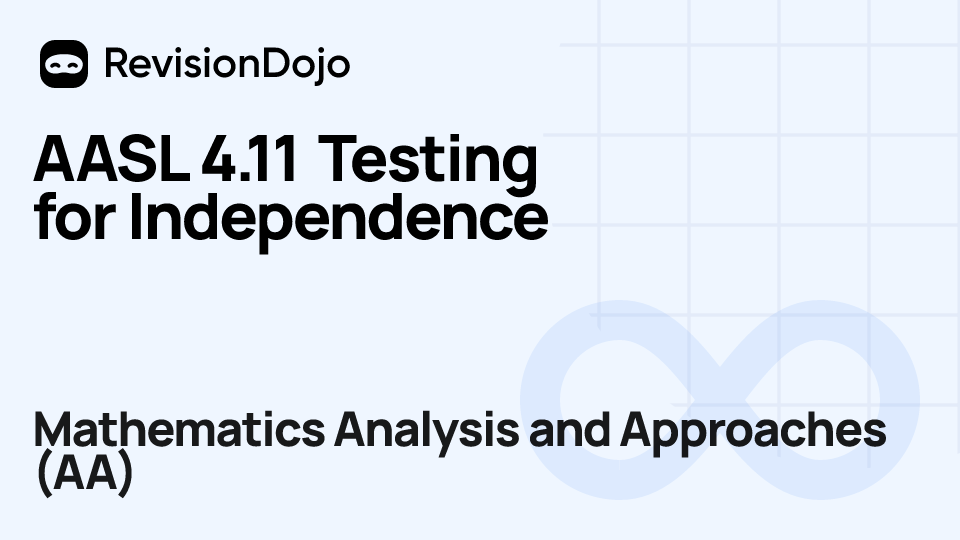 AASL 4.11 Testing for Independence video thumbnail