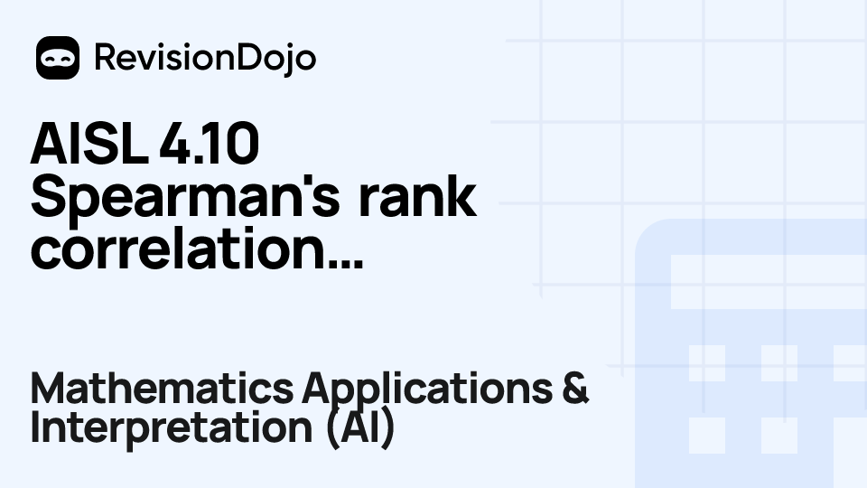AISL 4.10 Spearman's rank correlation coefficient video thumbnail
