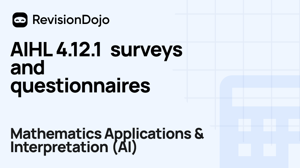 AIHL 4.12.1 surveys and questionnaires video thumbnail