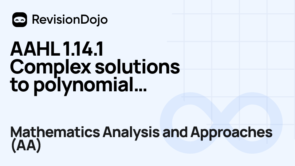 AAHL 1.14.1 Complex solutions to polynomial equations video thumbnail