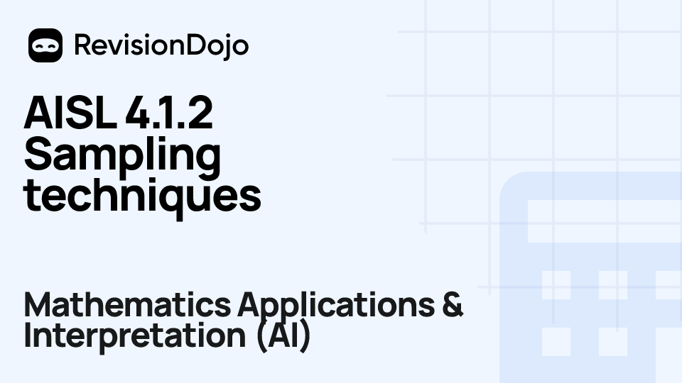 AISL 4.1.2 Sampling techniques video thumbnail