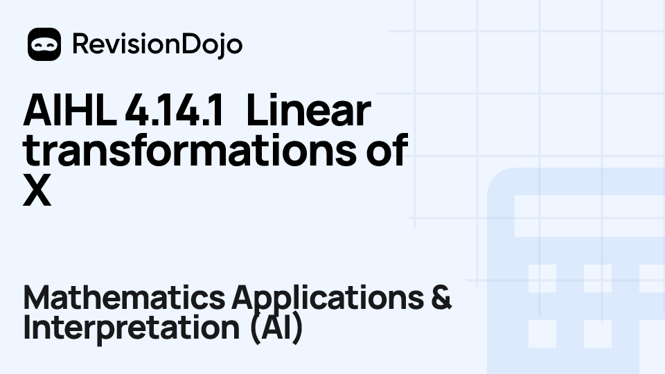 AIHL 4.14.1 Linear transformations of X video thumbnail