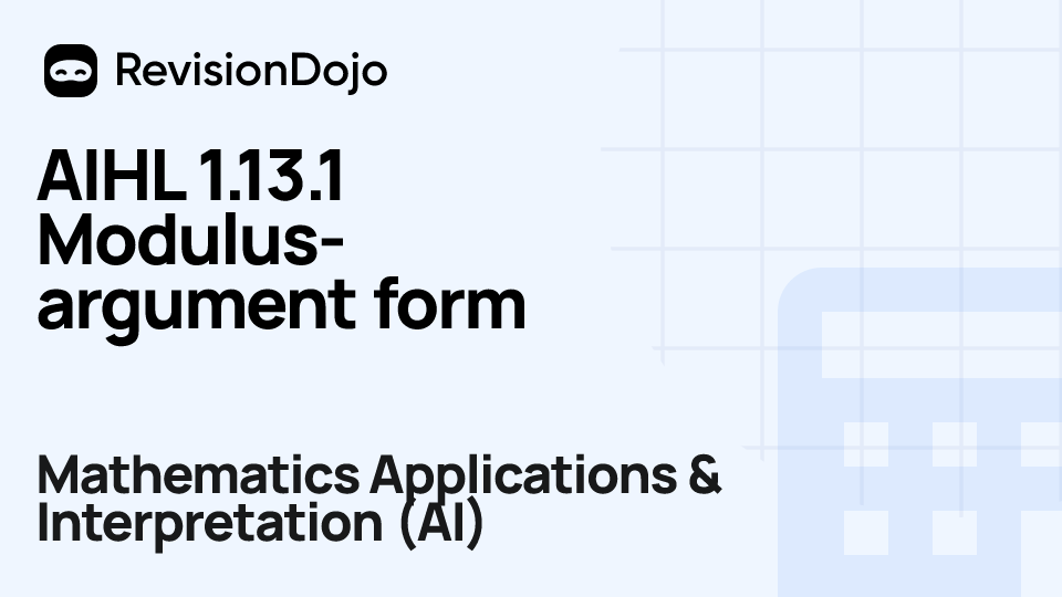 AIHL 1.13.1 Modulus-argument form video thumbnail