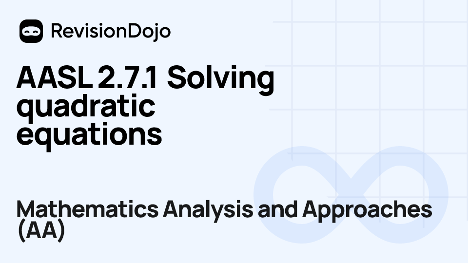 AASL 2.7.1 Solving quadratic equations video thumbnail